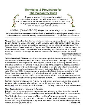 Poison Ivy Rash Remedy Document